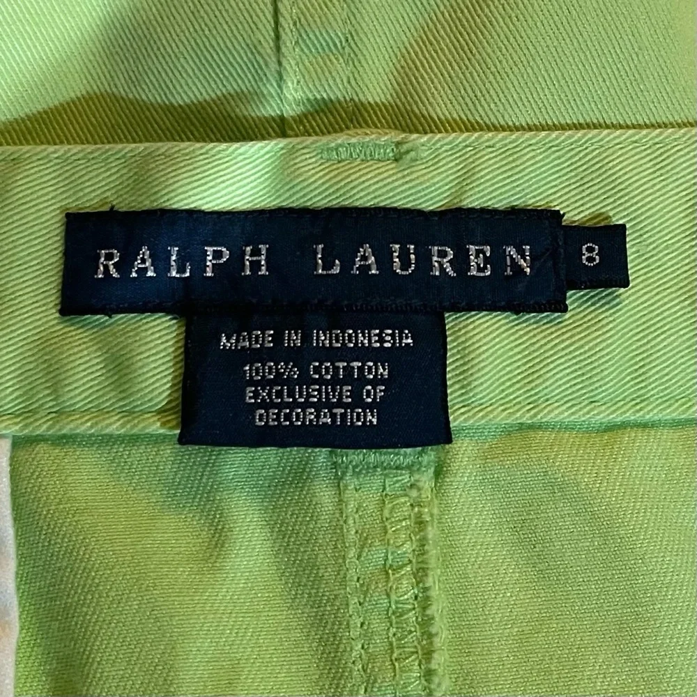 Ralph Lauren Lime Green Flamingo Mini Skirt